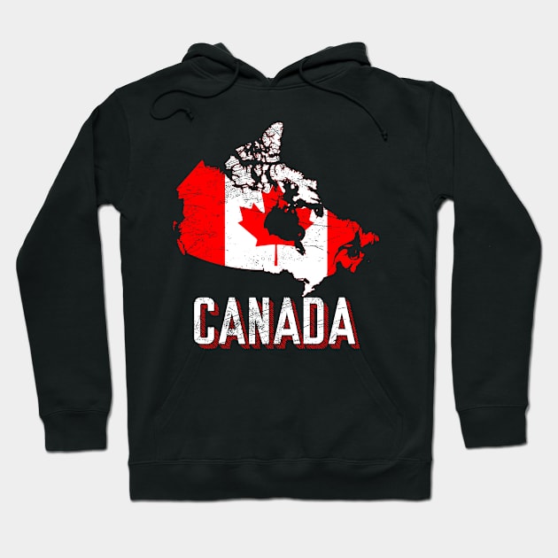 Canada Map Canadian Flag Hoodie by Mila46